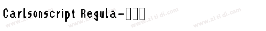 Carlsonscript Regula字体转换